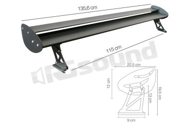 SPA/13 alettone nero ala doppia Simoni Racing