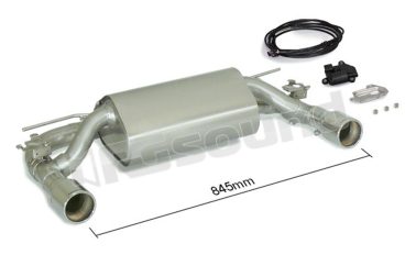 50.0580.05 posteriore inox sdoppiato con terminali rotondi 90mm per BMW Serie 4 Ragazzon