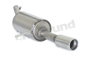 50.0559.04 Posteriore inox con terminale rotondo 80mm per Renault Ragazzon