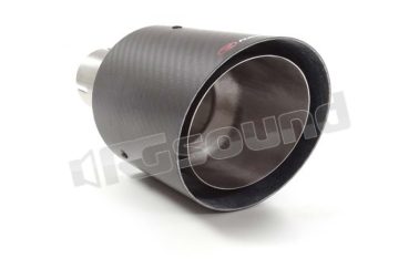 01.7460 terminale inox rotondo 100 mm Carbon Shot con tubo di entrata 60 mm, lunghezza 190 mm Ragazzon