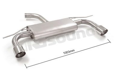 50.0558.61 Posteriore inox sdoppiato con terminali rotondi per Volkswagen Ragazzon