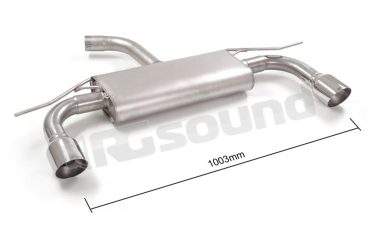 50.0589.61 Posteriore inox sdoppiato con terminali rotondi per Volkswagen Ragazzon