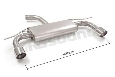 50.0807.61 Posteriore inox sdoppiato con terminali rotondi per Volkswagen Ragazzon