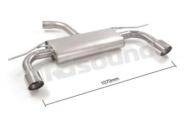 50.0790.61 Posteriore inox sdoppiato con terminali rotondi per Volkswagen Ragazzon