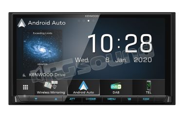 DMX8020DABS monitor 7'' con Apple CarPlay e Android Auto wireless, Bluetooth, USB, Tuner DAB+ Kenwood