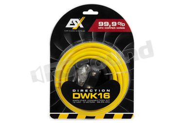 DWK16 kit di installazione amplificatore da 16 mm2, cavi in rame altamente conduttivi ESX