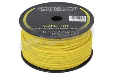 GZPC 10Y 10 mm² cavo di potenza CCA giallo – Lunghezza 50m Ground Zero