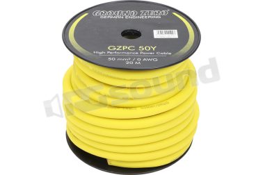 GZPC 50Y 50 mm² cavo di potenza CCA giallo – Lunghezza 20m Ground Zero
