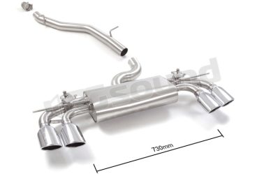 50.0877.35 Tubo centrale con posteriore inox sdoppiato per Volkswagen Ragazzon