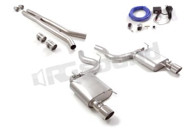 50.0905.61 Tubo centrale senza silenziatore inox + Posteriore inox sdoppiato per Ford Ragazzon
