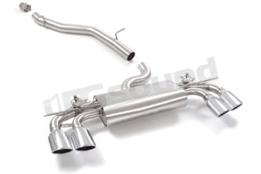 50.0875.35 Tubo centrale senza silenziatore inox + Posteriore inox sdoppiato per Audi e Volkswagen Ragazzon