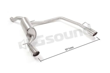 50.0880.60 Posteriore inox sdoppiato con terminali rotondi per?Seat Ragazzon