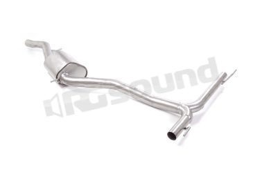 50.0836.40 Centrale inox + Tubo posteriore inox sdoppiato per Porsche Ragazzon