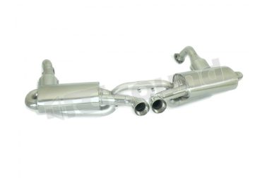50.0543.58 Catalizzatori metallici + Posteriore inox sdoppiato con terminali rotondi per Porsche Ragazzon