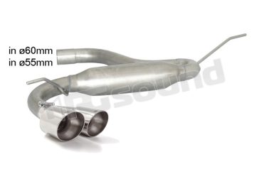 50.0430.57 posteriore e doppio terminale inox rotondo per Volkswagen Golf VII Ragazzon