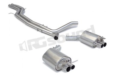 50.0731.00 Tubo centrale senza silenziatore inox + Posteriore inox sdoppiato per Audi Ragazzon
