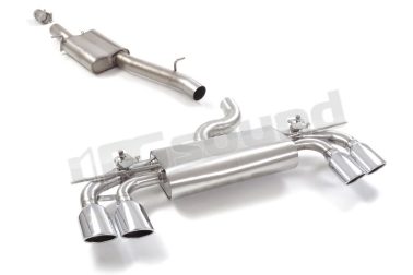 50.0571.35 Centrale + Posteriore inox sdoppiato con terminali ovali per Audi e Volkswagen Ragazzon