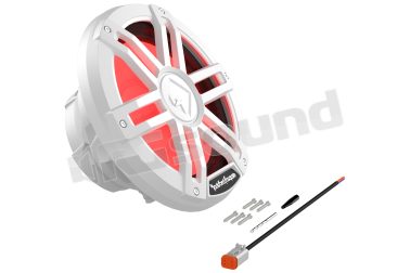 M1D2-10 sub nautico 25cm, doppia bobina 2 Ohm, illuminazione LED, griglia sportiva bianca Rockford Fosgate