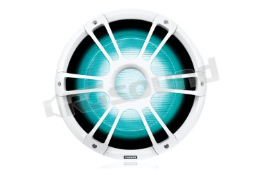 010-02436-10 SG-SL122SPW subwoofer 30cm Serie Signature 3 con illuminazione LED CRGBW - finitura bianca e griglia sportiva Fusion