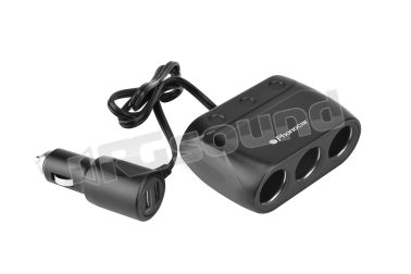 05223 moltiplicatore 3 prese accendisigari con 2 prese USB per ricarica Phonocar