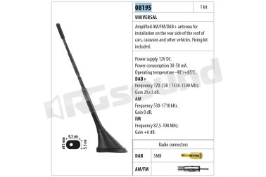 08195 antenna da tetto DAB+ Phonocar