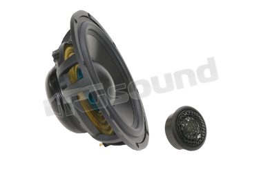 GZUC 165.2SQ-ACT active 2-way SQ speaker kit with black aluminum cone woofer Ground Zero