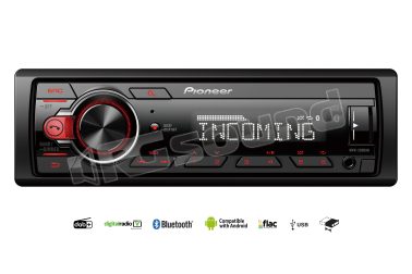 MVH-330DAB Autoradio 1 Din con DAB+, Bluetooth, USB, illuminazione rossa Pioneer