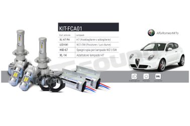 KIT-FCA01 KIT FULL LED SPECIFICO ALFA ROMEO MITO BlackLight