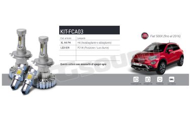 KIT-FCA03 KIT FULL LED SPECIFICO FIAT 500X (2014>2016) DRL P21W BlackLight
