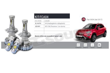 KIT-FCA04 KIT FULL LED SPECIFICO FIAT 500X (2017>) DRL W21/5W BlackLight