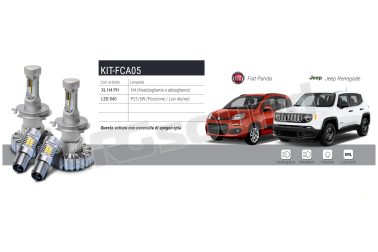 KIT-FCA05 KIT FULL LED SPECIFICO FIAT PANDA (2012>) JEEP RENEGADE BlackLight