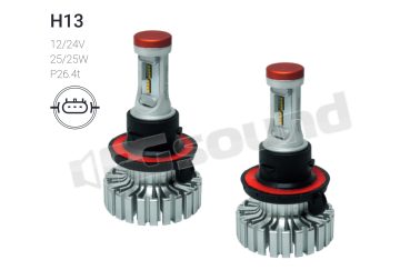 XL H13 PH KIT HEADLIGHT LED LAMPADE H13 12/24V 5700K CHIP LUXEON BlackLight