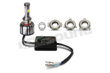 XL M12 KIT HEADLIGHT LED PER MOTO LAMPADE H4/HS1 9-48V 5000K BlackLight