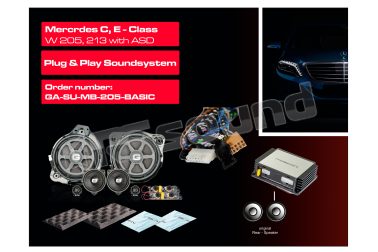 SU-MB-205-BASIC Plug & Play kit with speakers and DSP for Mercrdes C-Class, E-Class (W 205, 213) Gladen