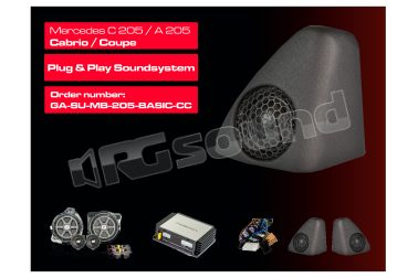 SU-MB-205-BASIC+ kit Plug & Play con altoparlanti e DSP per Mercedes Classe C, A (205) Mosconi