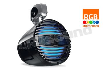 HTX 8 M-CL-TC Coassiale nautico 20cm con fissaggio e illuminazione LED multicolore - Finitura nera Hertz