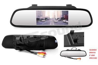 DGMS24500 monitor universale per retrovisione - specchio quando spento RG Sound