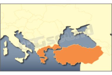 Mappa Grecia e Turchia per Geosat 6, Geosat 5, Geosat 4/2C e Geosat 2, Motivo  AV Map