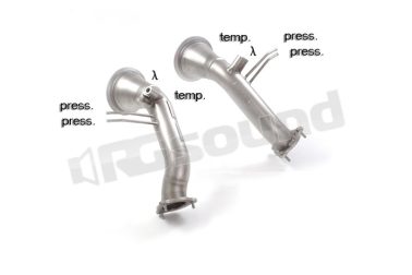 50.1010.80 Tubi sostituzione catalizzatori Gr. N inox Sinistra-Destra per Audi Ragazzon