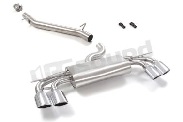 50.0957.35 Tubo centrale senza silenziatore + Posteriore inox sdoppiato con terminali ovali per Audi Ragazzon