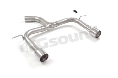 50.1006.06 Tubo posteriore Gr. N inox sdoppiato con terminali rotondi per Audi Ragazzon