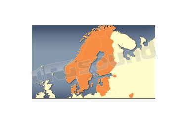 Mappa Danimarca Norvegia Svezia Finlandia Lettonia Lituania Estonia Russia per geosat 5  AV Map