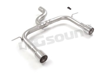 50.1005.06 Tubo posteriore Gr. N inox sdoppiato con terminali rotondi per Audi Ragazzon