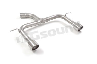 50.1007.61 Tubo posteriore Gr. N inox sdoppiato con terminali rotondi per Audi Ragazzon