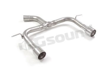 50.1007.06 Tubo posteriore Gr. N inox sdoppiato con terminali rotondi per Audi Ragazzon