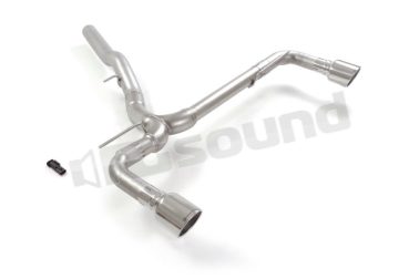 50.1001.61 Tubo posteriore Gr. N inox sdoppiato con terminali rotondi per BMW Ragazzon