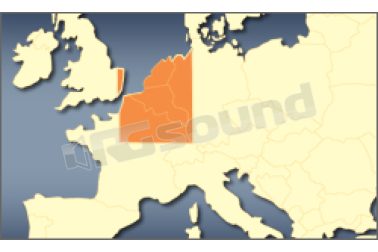 Mappa Belgio Lussemburgo Olanda per Geosat 6, Geosat 5, Geosat 4/2C e Geosat 2, Motivo  AV Map