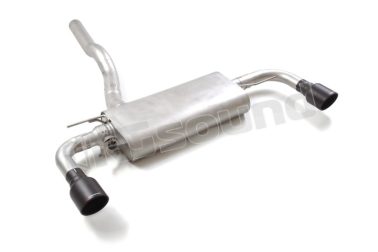 50.1015.61B Posteriore inox sdoppiato con terminali rotondi Black per BMW Ragazzon