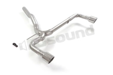 50.1016.61 Tubo posteriore Gr. N inox sdoppiato con terminali rotondi per BMW Ragazzon