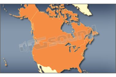 Mappa U.S.A. e Canada per geosat 6, geosat 5, geosat 4/2C, geosat 2, motivo  AV Map